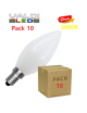 Pack 10 Bombillas LED E14 5W Tipo Vela 3000ºK con Envío Gratis.