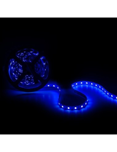 Tira de 300 LEDs 72W SMD5050 12VDC Azul Transformador/Dimmer x5M y Envío Gratis