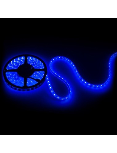 Tira de 300 LEDs 72W SMD5050 12VDC Azul Transformador/Dimmer x5M y Envío Gratis