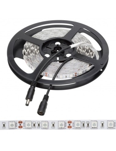 Tira de 300 LEDs 72W SMD5050 12VDC Rojo Transformador/Dimmer x5M y Envío Gratis