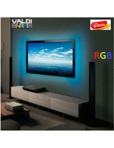 Kit Tira LED USB para TV 4 x 0,5M RGB Mando a Distancia y Envío Gratis