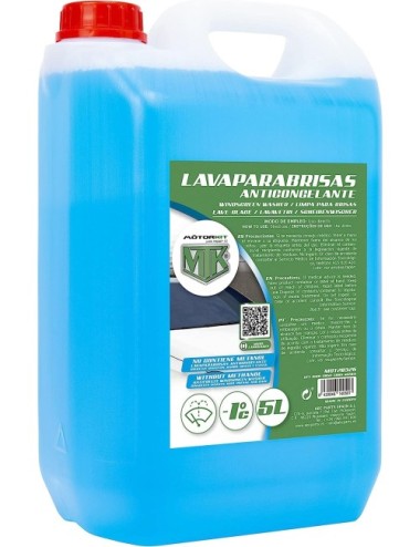 Lavaparabrisas anticongelante, Apto para Clima de hasta-10 Grados C, 5L (sin metanol) y Envío Gratis.