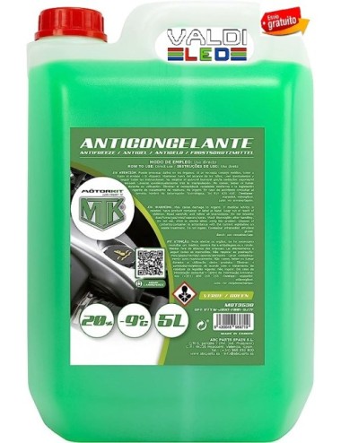 Anticongelante, 5L, 20 %, Verde, Orgánico con Envío Gratis