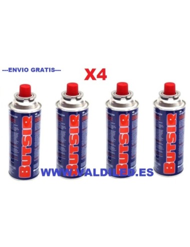 Pack de 4 Bombonas Gas de 227Gr Con Envío Gratis Butsir