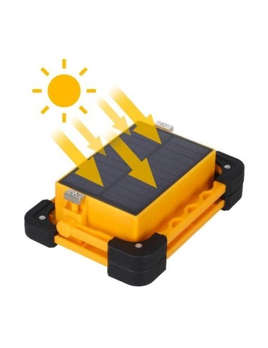 Foco Proyector LED Solar 30w PowerBank Portátil con Batería, Recargable, Luz para trabajo, Recargable USB o Solar, Envío Gratis.