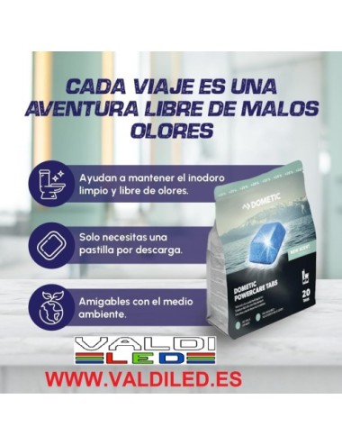 Dometic 20 unidades Power Care Tabs Wc Inodoro, Envío Gratis.