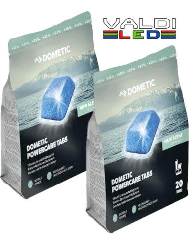 2x20 Waeco Dometic Power Care Tabs 40 Pastillas para WC Químico, Camper, Caravana y Autocaravana
