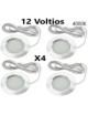 Pack 4 Placas Led a 12v 3w 4000k empotrar Con Envío Gratis, para Caravana, Camper, Autocaravana o instalaciones a 12v