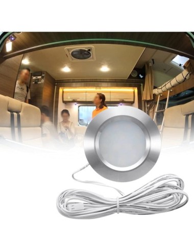 Pack 4 Placas Led a 12v 3w 3000k empotrar Con Envío Gratis, para Caravana, Camper, Autocaravana o instalaciones a 12v