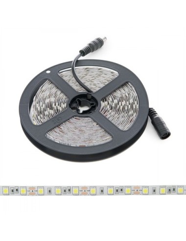 Tira 12v de 300 LED 72W Ip25 6000ºK SMD5050 x5 Metros, Blanco Frío con Envío Gratis.