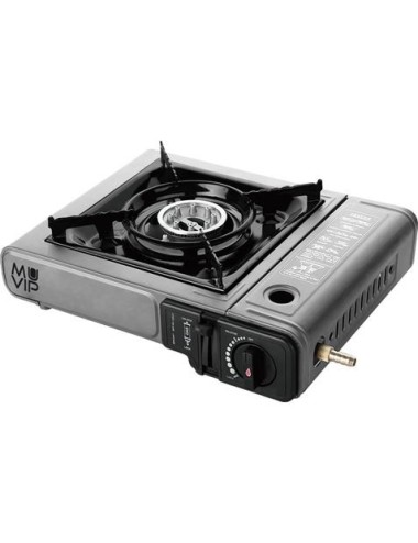 Cocina de Gas Portatil Modelo Dual 1 Fuego + 2 cartuchos de gas + Maletin+ Envío Gratis, con Adaptador de Botella Externa