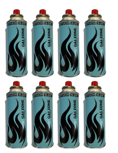 Pack de 8 cartuchos de gas 227g, Gas Zone con Envío gratis