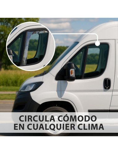 Juego 2 Deflectores de Viento para Fiat Ducato, Boxer, Jumper 2006-2024 y Opel Movano 2023-2024