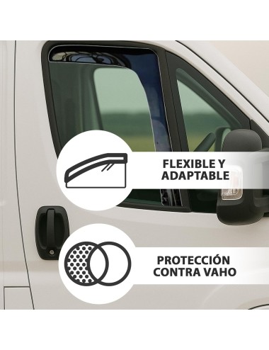 Juego 2 Deflectores de Viento para Fiat Ducato, Boxer, Jumper 2006-2024 y Opel Movano 2023-2024