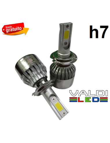 Kit de Led H7 de color blanco puro 6000K, para 12V, de 18W, para bombillas H7.