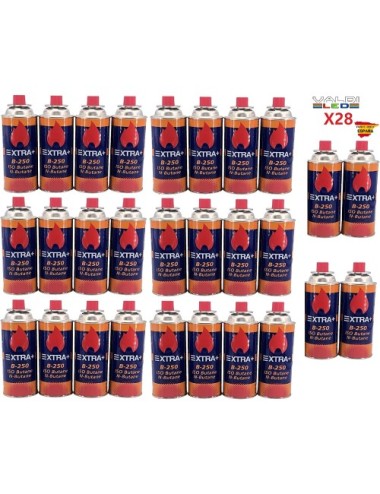 Pack de 28 Bombonas Gas de 227Gr Con Envío Gratis, Extra+.