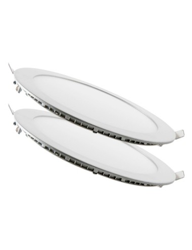 Pack 4 Placas LED 18W 1409Lm 6000ºK Circular para empotrar de 225mm con Envío Gratis.