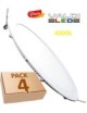 Pack 4 Placas LED 18W 1409Lm 4000ºK Circular para empotrar de 225mm con Envío Gratis.