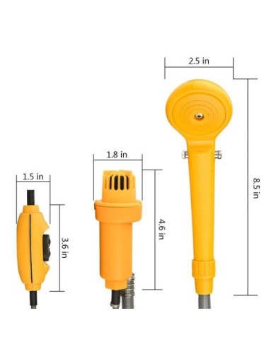 Ducha 12v portátil con Bomba de Agua Con Envío Gratis para Camper Caravana autocaravana Camping.